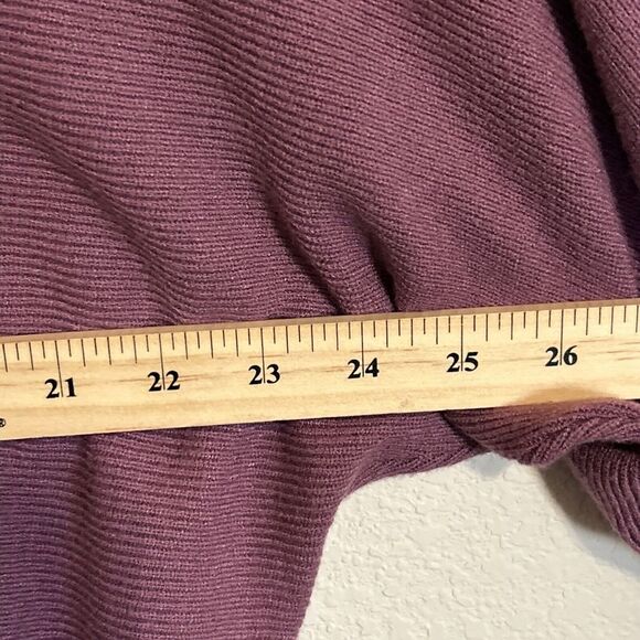 Dreamers by Debut Women's Large Purple Cropped Ribbed Sweater Comfy Colorful - Picture 6 of 7